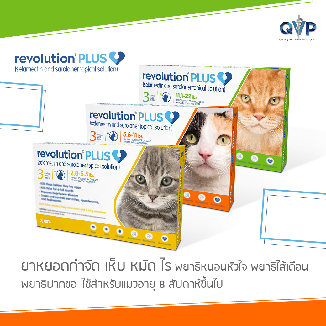 Revolution Plus for Cats (Salamectin and Saraloner) Quality Vet Product